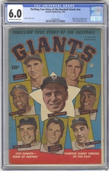 Thrilling True Story of the Baseball Giants #nn (1952 - 1952) Comic Book Value
